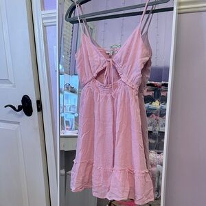 Love Tree Light Pink Dress with Ruffle Hem